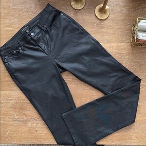 Banana Republic Coated Low-Rise Bootcut Pants in Black Size 26/2